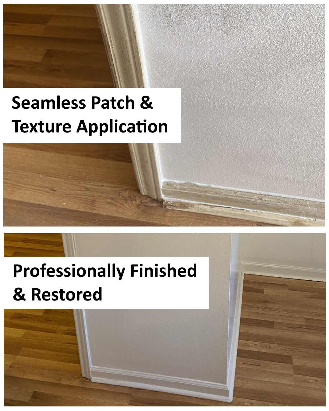 Invisible drywall repair orange peel match